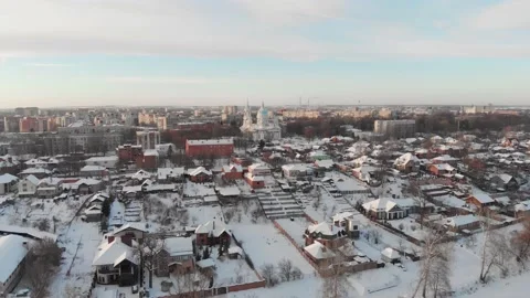 Trinity Cathedral in the winter Stock Footage 144411456