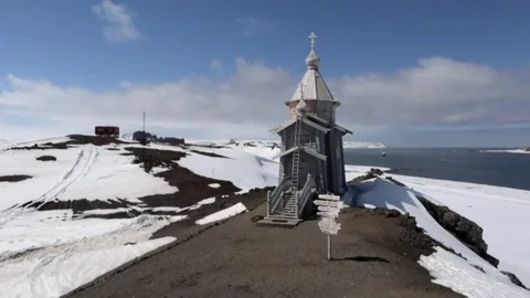 Trinity Church Antarctica Stock Footage 73646146