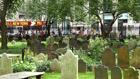 Trinity Church cemetery Stock Footage 82271807