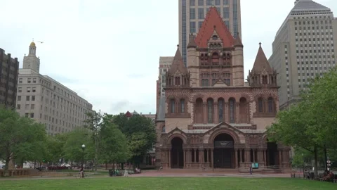 Trinity Church at Copley Square Stock Footage 134080777