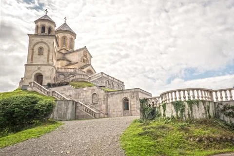 Trinity Church on Sameba Mountain Stock Photos