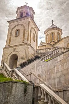 Trinity Church on Sameba Mountain Stock Photos