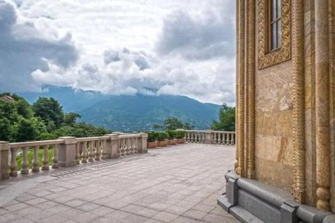 Trinity Church on Sameba Mountain Stock Photos