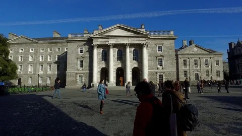 Trinity College - Dublin, Ireland Stock Footage 75688350