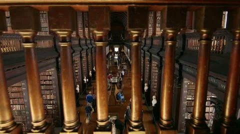 Trinity College Dublin, Ireland Library and Grounds Stock Footage 65049382