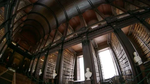 Trinity College Dublin, Ireland Library and Grounds Stock Footage 65049393