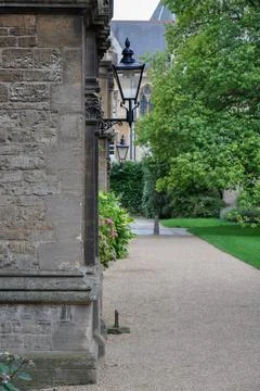 Trinity College Front Quad, view of building facade &amp; lantern, Oxford, United Stock Photos