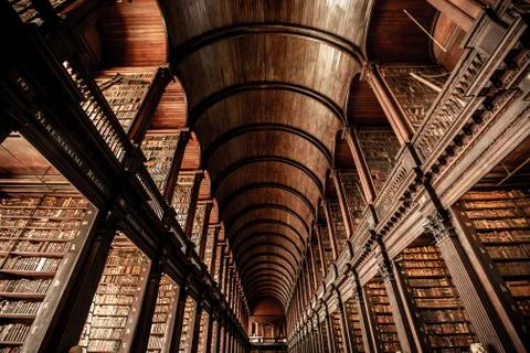 Trinity college libary Foto stock