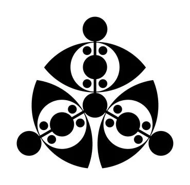 Trinity, crop circle pattern in the shape of Vesica piscis symbols Stock Illustration