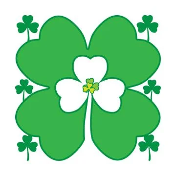 Trinity Green Shamrock Stock Illustration