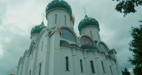Trinity Lavra Of Saint Sergius In Sergiyev Posad City, Russia Stock Footage 135680798