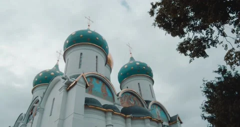 Trinity Lavra Of Saint Sergius In Sergiyev Posad City, Russia Stock Footage 135680875