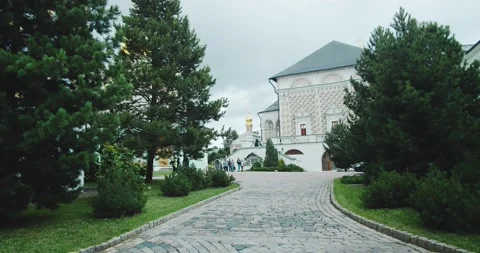 Trinity Lavra Of Saint Sergius In Sergiyev Posad City, Russia Stock Footage 135680879