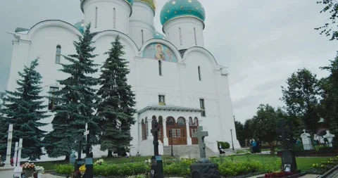 Trinity Lavra Of Saint Sergius In Sergiyev Posad City, Russia Stock Footage 135680880