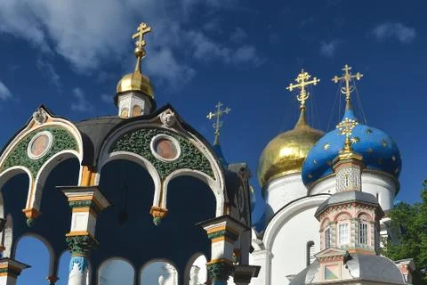 Trinity Lavra of St. Sergius - panoramic aerial view in Sergiev Posad Stock Photos