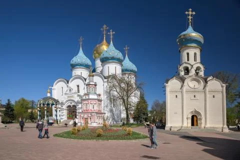 In the Trinity Lavra of St. Sergius Stock Photos
