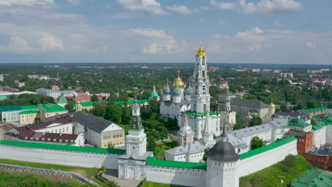 Trinity Lavra Of St. Sergius, Russia, Sergiyev Posad. Stock Footage 164941338