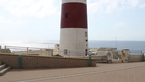 Trinity Lighthouse, Europa Point, Gibraltar Stock Footage 97200595