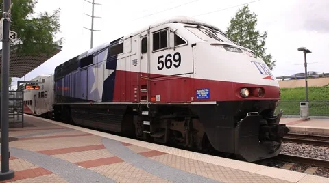 Trinity Railway Express in Dallas Stock Footage 62489643