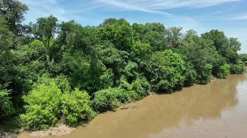 Trinity River after heavy rain Stock Footage 277004667