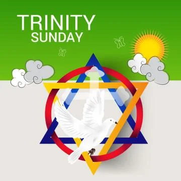 Trinity Sunday. Stock Illustration