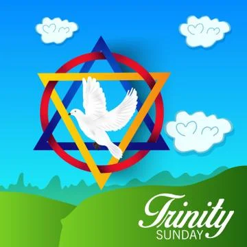 Trinity Sunday. Stock Illustration