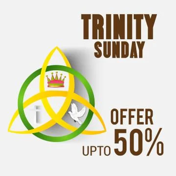 Trinity Sunday. Stock Illustration