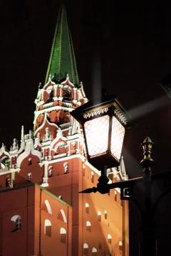 The Trinity Tower of Kremlin in red square,Moscow, Russia Stock Photos