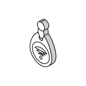 Trinket rfid isometric icon vector illustration Illustrazione stock
