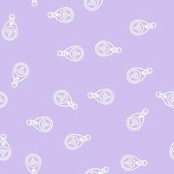 Trinket rfid line seamless pattern 스톡 일러스트