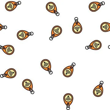 Trinket rfid vector seamless pattern Stock Illustration