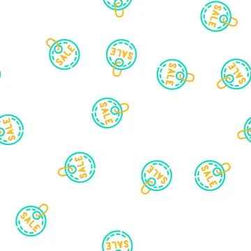 Trinket sale vector seamless pattern Stock Illustration