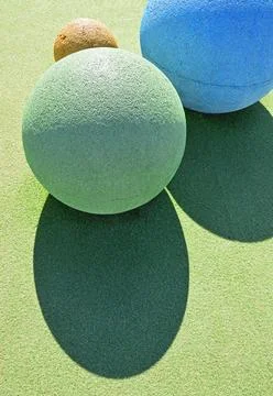 Trio and two shadows Stock Photos