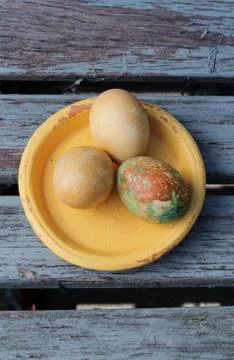 Trio of Easter Eggs of Old 写真素材