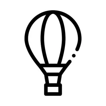 Trip Air Balloon Icon Vector Outline Illustration Stock Illustration