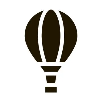 Trip Air Balloon Icon Vector Glyph Illustration 스톡 일러스트