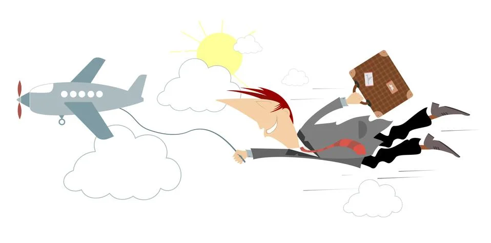 Trip by air Stock Illustration