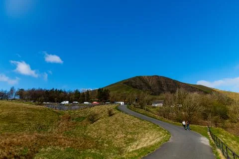 A trip along the mountain range in the Peak District, from Mam Tor to Losehil Stock-Fotos