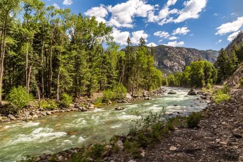A trip up the Animas River Stock Photos