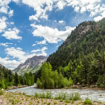 A trip up the Animas River Stock Photos