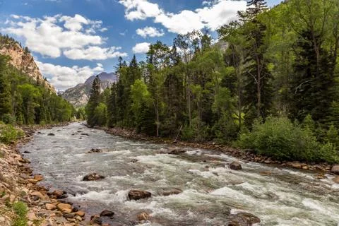 A trip up the Animas River Stock Photos