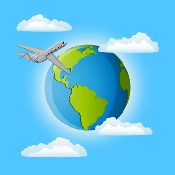 Trip around the world Stock Illustration