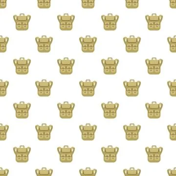 Trip backpack pattern seamless vector Stock Illustration