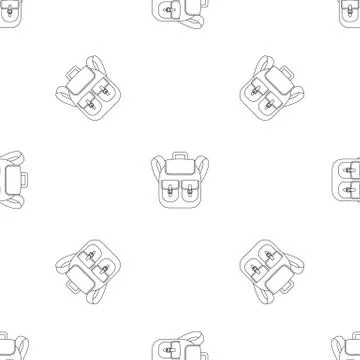 Trip backpack pattern seamless vector 库存插图