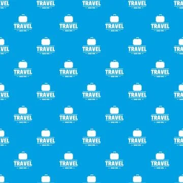 Trip bags pattern vector seamless blue 스톡 일러스트