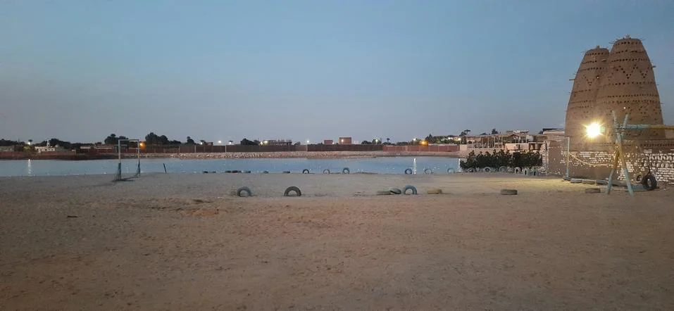 Trip Beach Sunset Oasis Village - Qarun Lake Egypt 2021 Stock Photos