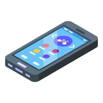Trip bike computer icon isometric vector. Device distance Stock Illustration