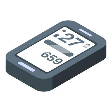 Trip bike computer icon isometric vector. Distance race イラスト素材