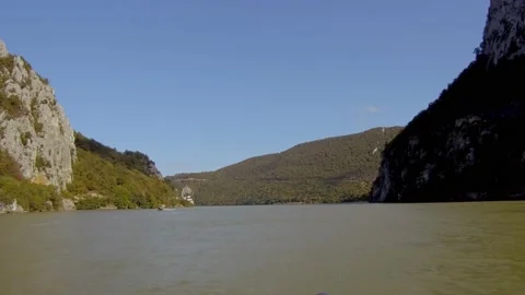 Trip boat on Danube river. View from the boat 動画素材 141856289