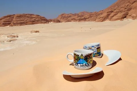 Trip to desert Stock Photos